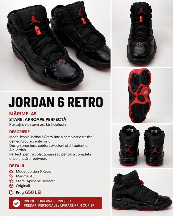Jordan 6 Retro in stare foarte buna