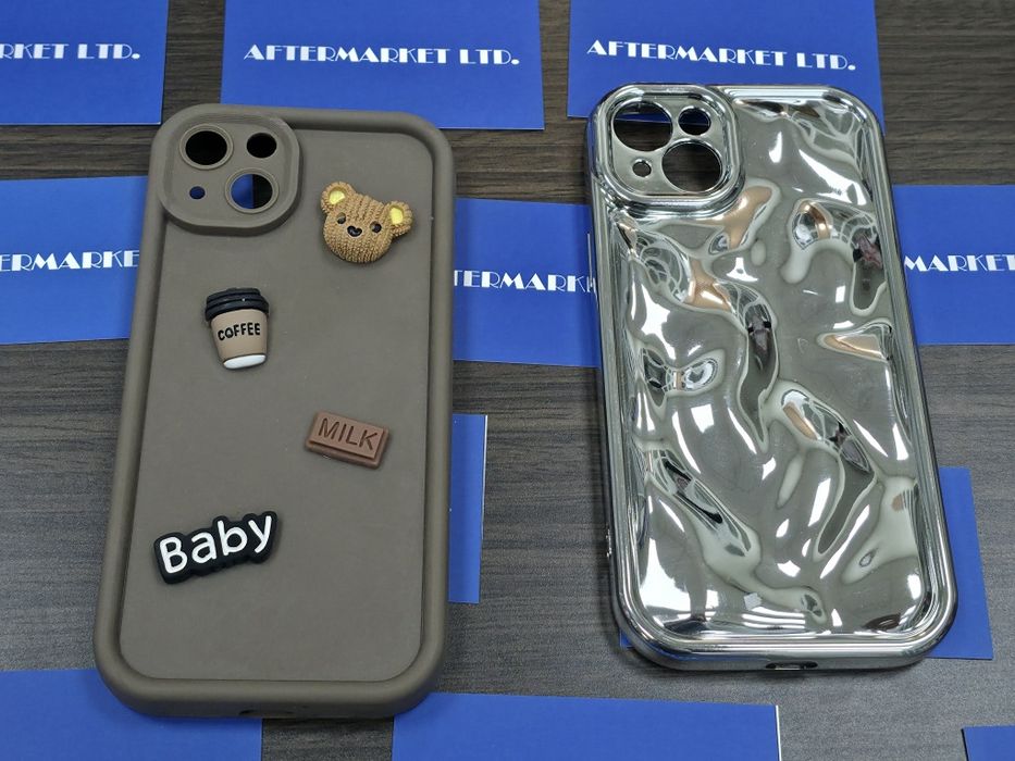 2 броя Кейс за iPhone 15 Plus + с 3D ефект Silver / Сребрист case protector
