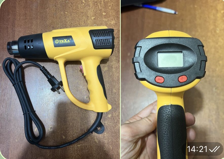 Фен строительный электронный табло