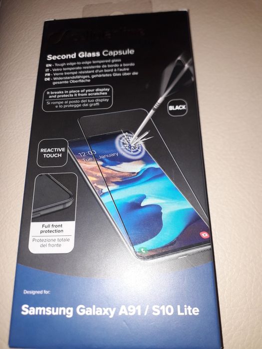 КОМПЛЕКТ за SAMSUNG Galaxy S10/A91 lite-кейс+протектор