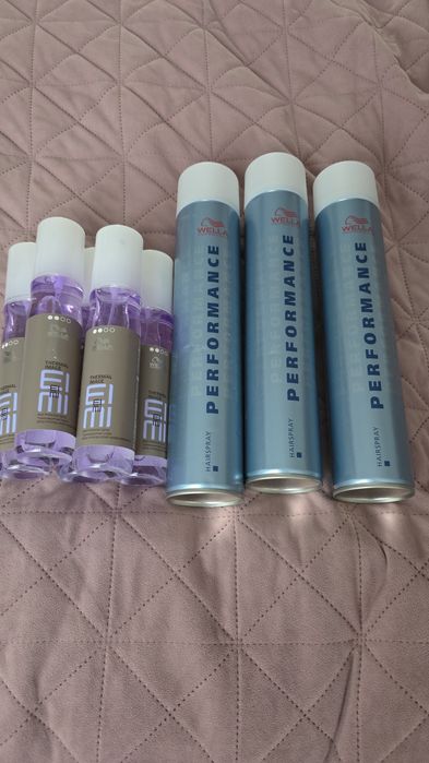 Vand vopsea par wella  shinefinity si  koleston perfect ,protecție termica wella si fixativ wella
