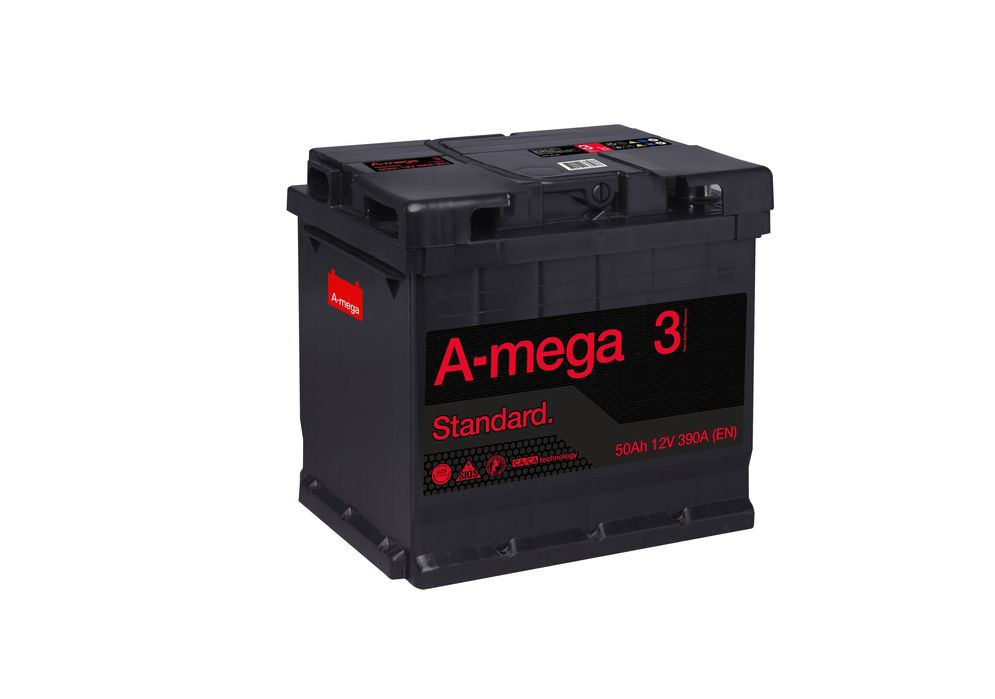 Акумулатор A-mega-3 Standard, 50 Аh, 390 А