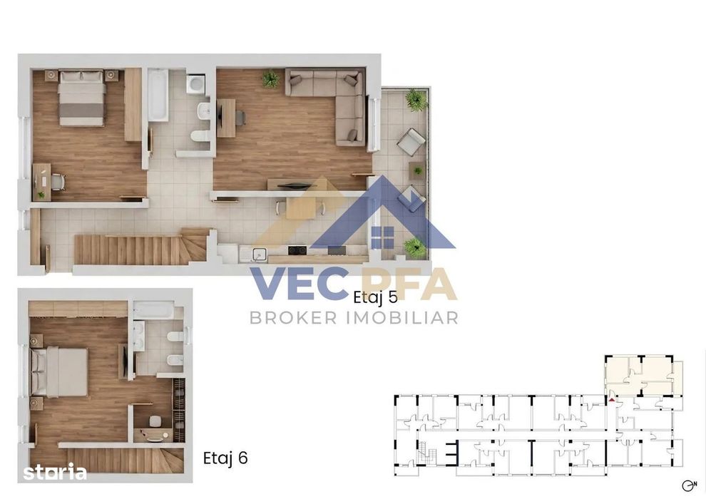 Apartamente 3 Camere și două unități tip Duplex Comision 0%