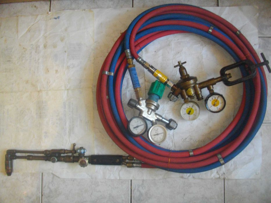 Ацетиленова оксиженна горелка рамена Редуцир вентил кислород ацетилен