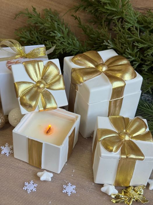 Коледни соеви свещи