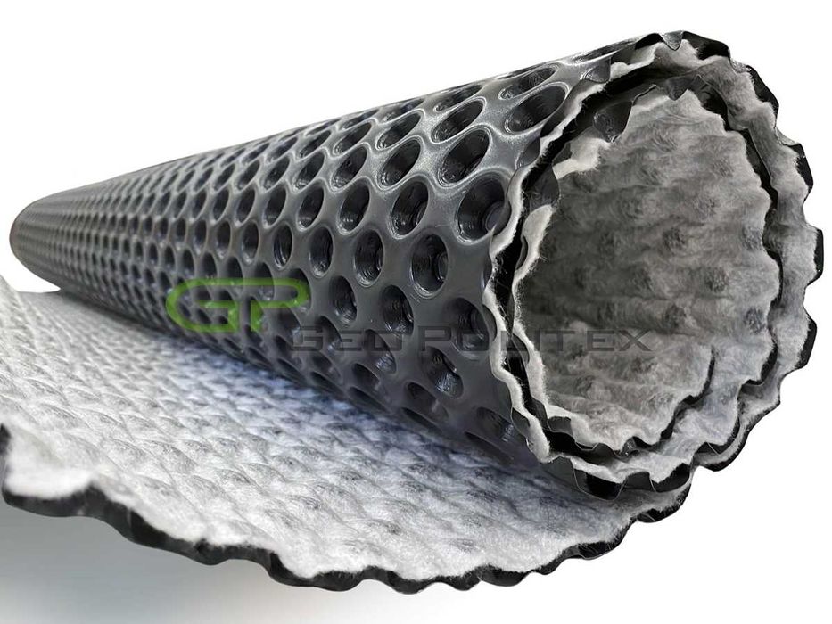 Дренажная мембрана Профилированная мембрана с фильтром 850гр/м2 (40м2)