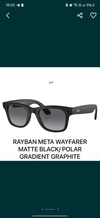 RayBan Meta POLAR GRADIENT GRAPHITE. Есть доставка