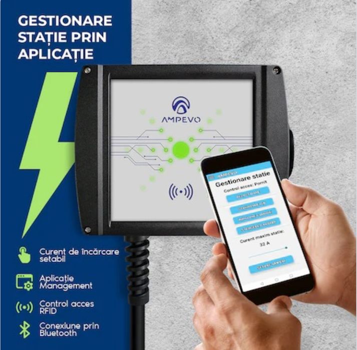 Vand Statie incarcare masini electrice AMP322T2GC-CP, 22 kW, trifazata