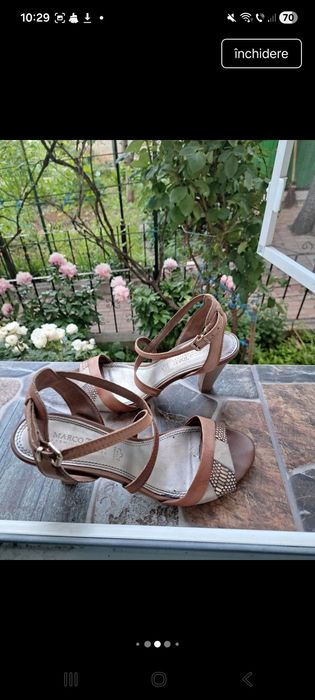 Sandale damă din piele naturală, Vera Pelle (39)