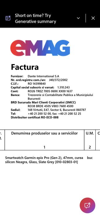 Garmin Epix Pro Gen 2 - garantie Dec-2026