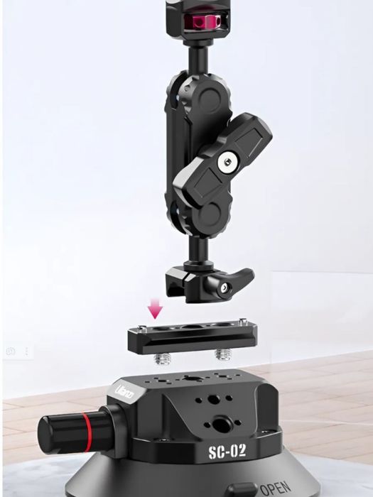 Ulanzi SC-02 – kuchli 4.5″ sugʻuruvchi (suction) kamera arm montaji