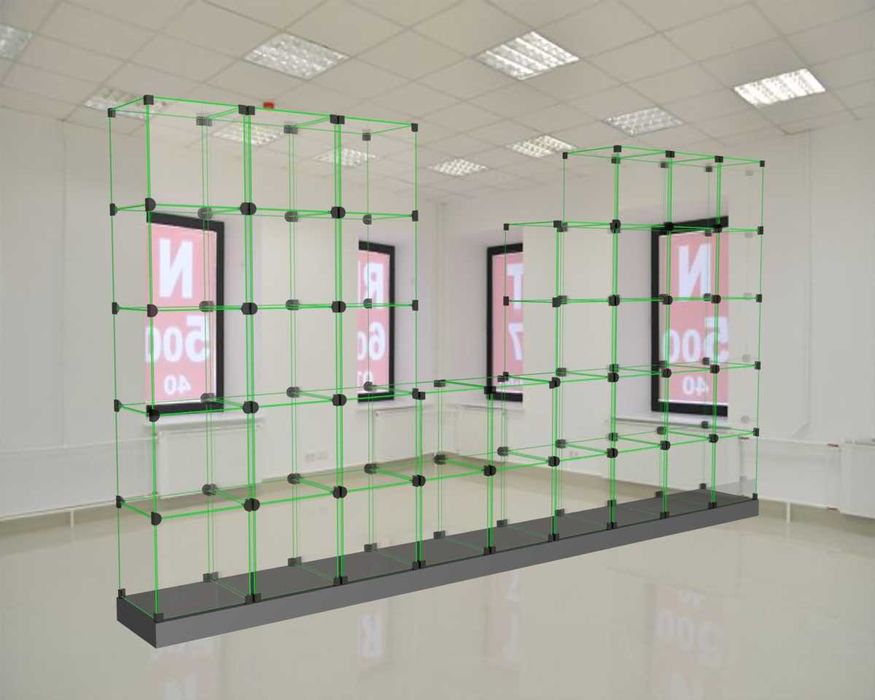 Стеклянная витрина - кубы.