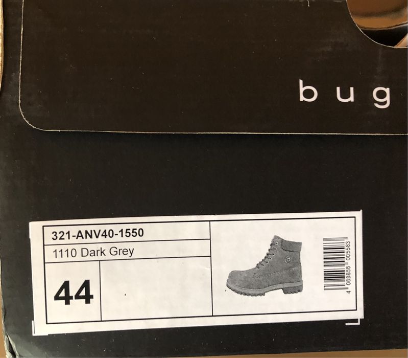 Bugatti Boots ОРИГИНАЛНИ мъжки боти/кубинки естествена кожа - 44/28см