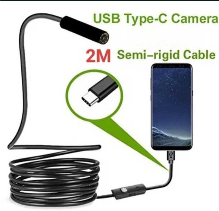 Camera Inspecție Camera Endoscopica 2m cu leduri ajustabile HD720p