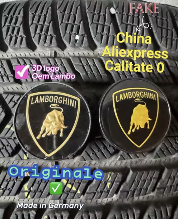 Capace  embleme centru centrale Jante roti Lamborghini Urus Huracan Aventador 470601147 Originale 100%
