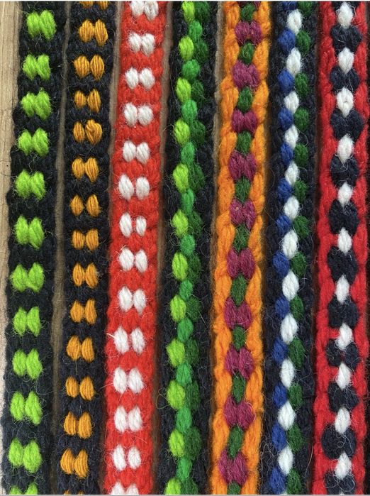 Вълнени плоски и кръгли коланчета подходящи за народни носии