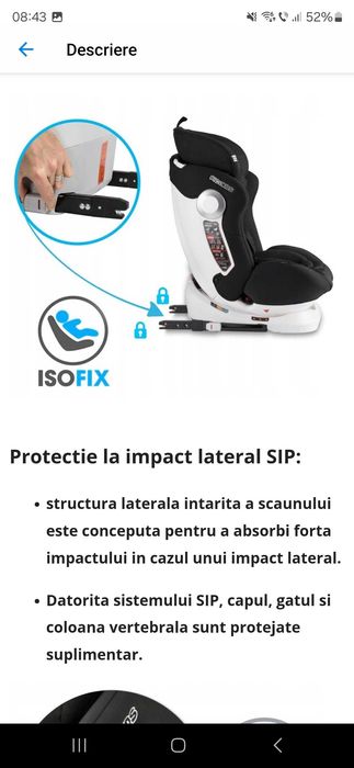 Scaun auto rotativ 360'