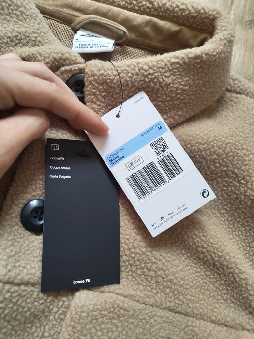 NOUA Geaca jacheta din fleece Nike originala maro mărimea M de bărbați