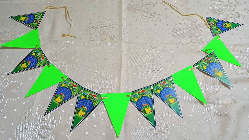 Пълен комплект нова украса за детски рожден ден-тема:Костенурки нинджа