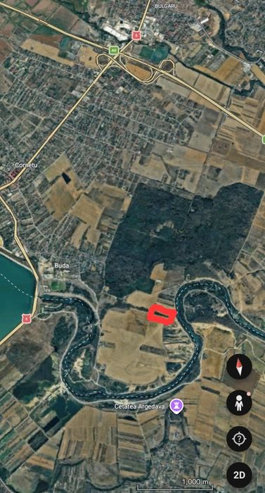 Teren INTRAVILAN 4.800 mp Buda-Cornetu - Baraj Mihăilești | 85.000€ FIX