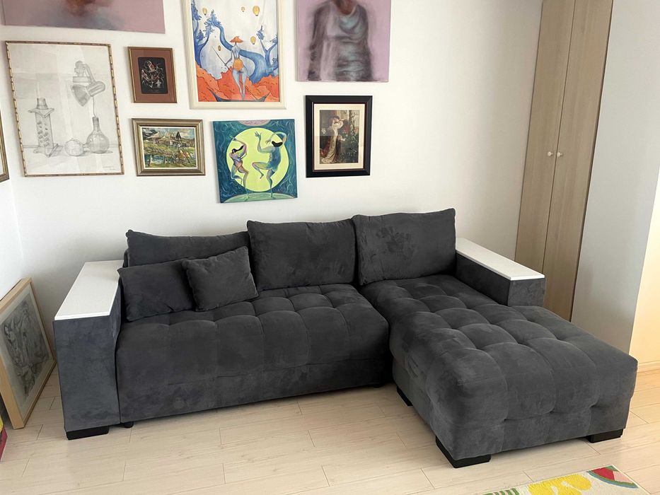 Canapea 3 locuri cu ladă de depozitare