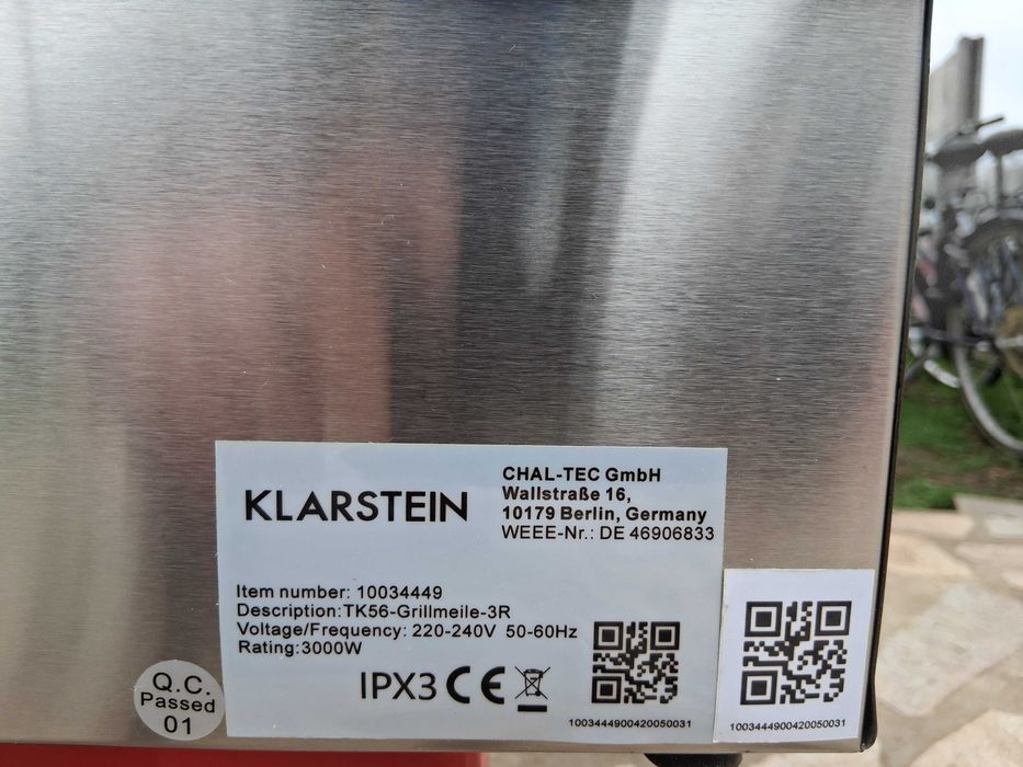 Grill electric cu plita canelata