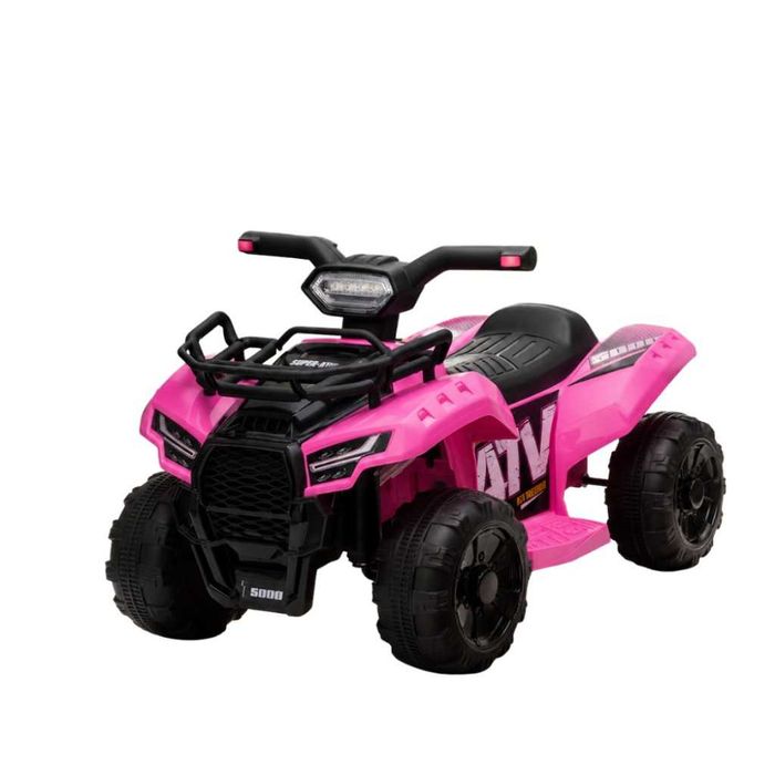 Детско акумулаторно ATV J320 6V – LED светлини, USB музика и офроуд приключения за деца 1.5–4 години, розово