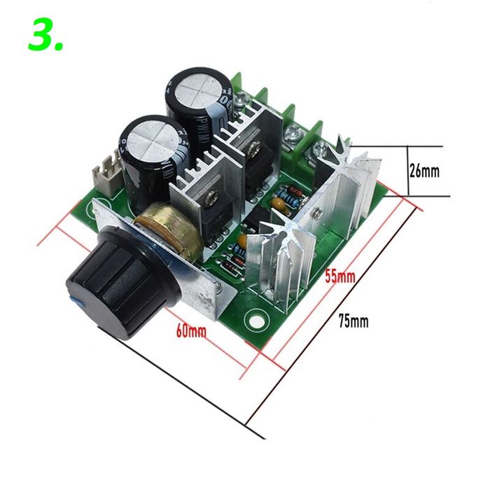 РЕГУЛАТОР (PWM) за ПОСТОЯНЕН ТОК за DC двигатели от 10 до 55V, до 100А