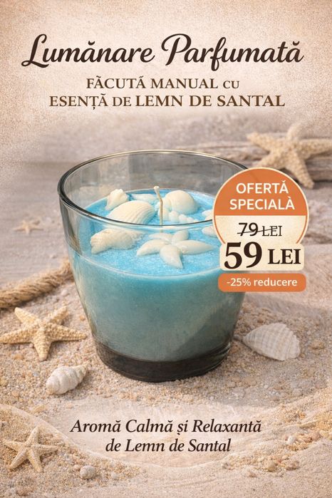 Lumanare handmade decorativa