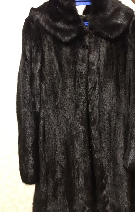 Норковая шуба с капюшоном