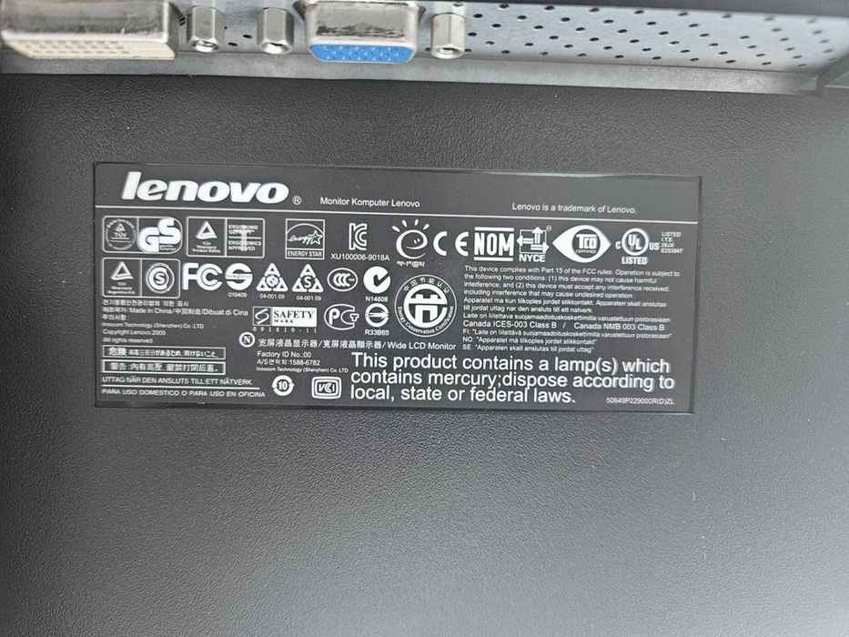 +Гаранция! Монитор Lenovo L2250P 22" инча + кабели