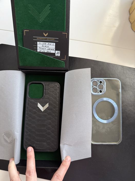 Iphone 12 pro Pacific Blue + husa Velante Python + alta husa