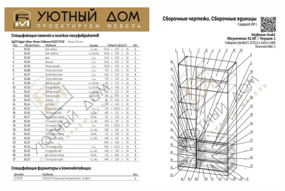 Сделай сам! Собери сам! Деталировка  раскрой мебели.