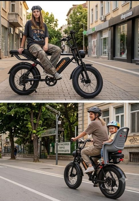 НОВ! Електрически мотоциклет  BK20 (1000W, 48V 20Ah,50km/h)