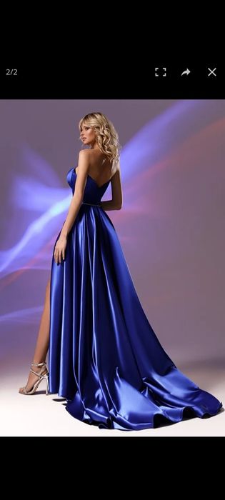 Rochie lunga  de seară/ocazie din tafta satinata mărime 38-40.