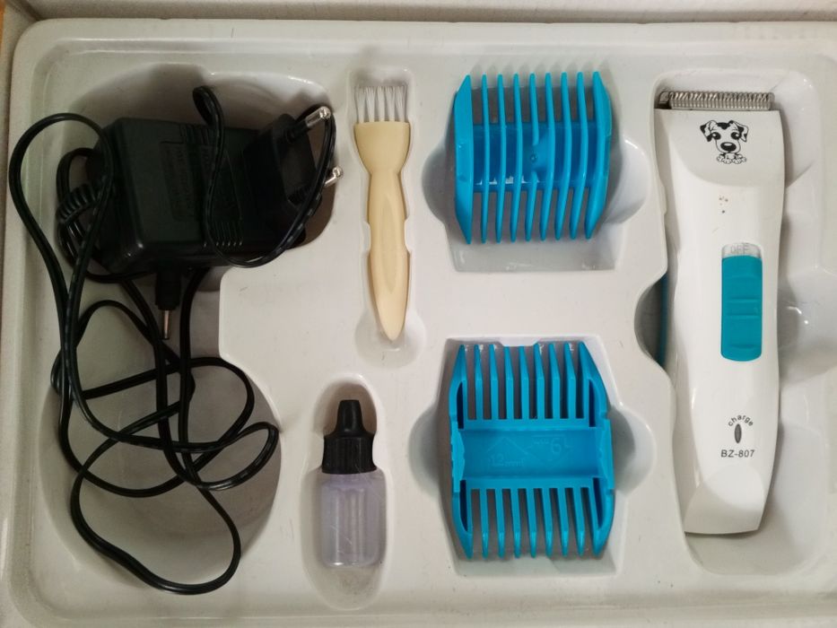 Машинка электрическая для стрижки Pet Clipper BZ-807, голубая, для соб