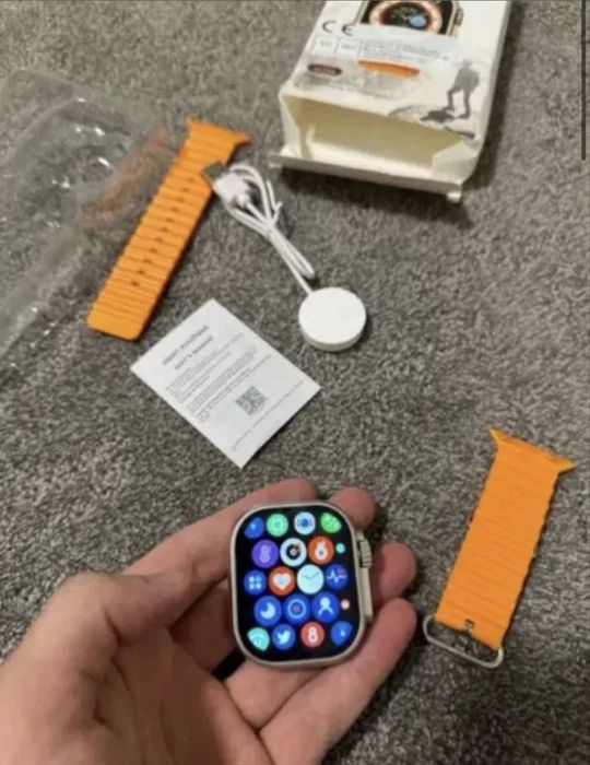 Ceas smartwatch nou portocaliu sau negru
