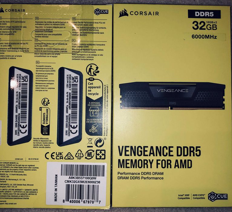 Нови! Рам памети DDR5 32GB Corsair, G.skill, Kingston, Crucial, Klevv