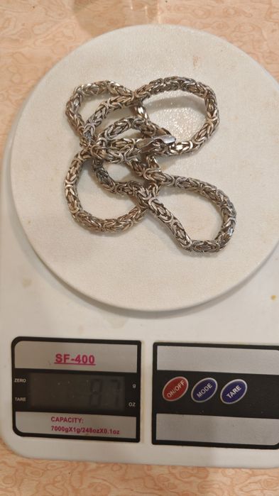 Продам серебряную цепочку. 87 гр. Длина 65 см.