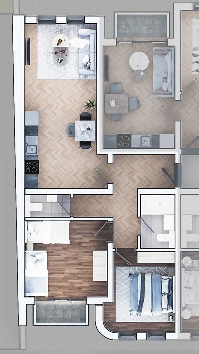 Продава се Тристаен апартамент в София, Зона Б-19 - 102 кв.м за 1027 €/кв.м - Снимка #1