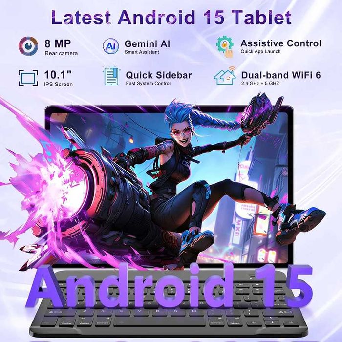 Запечатан таблет SUAAT S3 10 инча – Android 15, 30GB RAM, 64GB...
