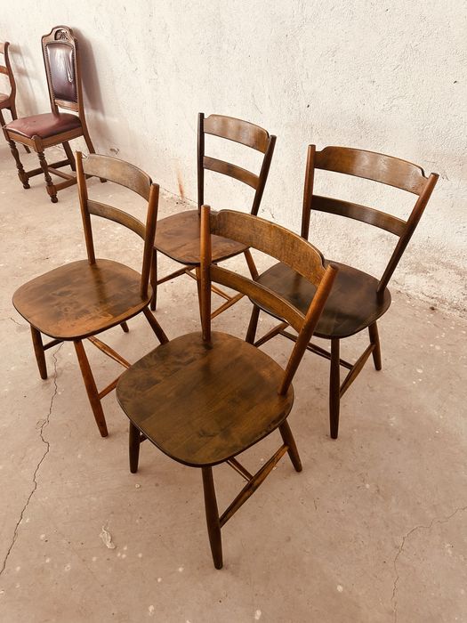 Комплект 4 оригинални шведски стола Nässjö Stolfabrik – Mid Century Modern