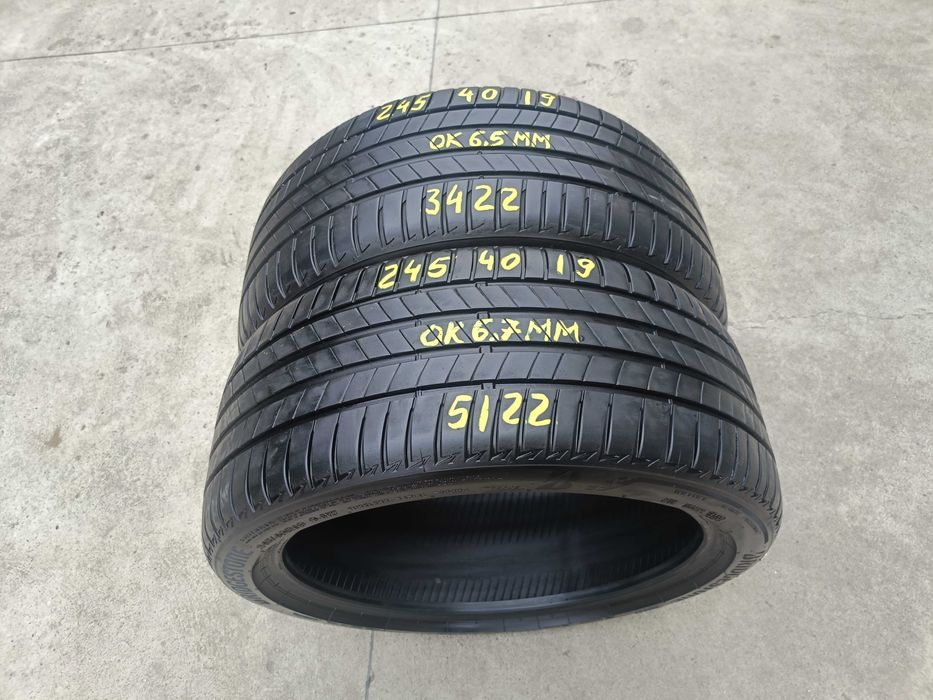 Doua anvelope vara 245 40 19 bridgestone turanza T005 dot 2022