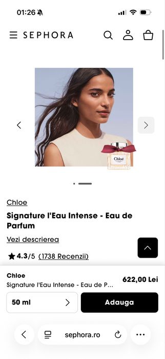 Chloe Signature l'Eau de Parfum INTENSE 50ml, nou, sigilat, 100% original cu posibilitate verificare in persoana