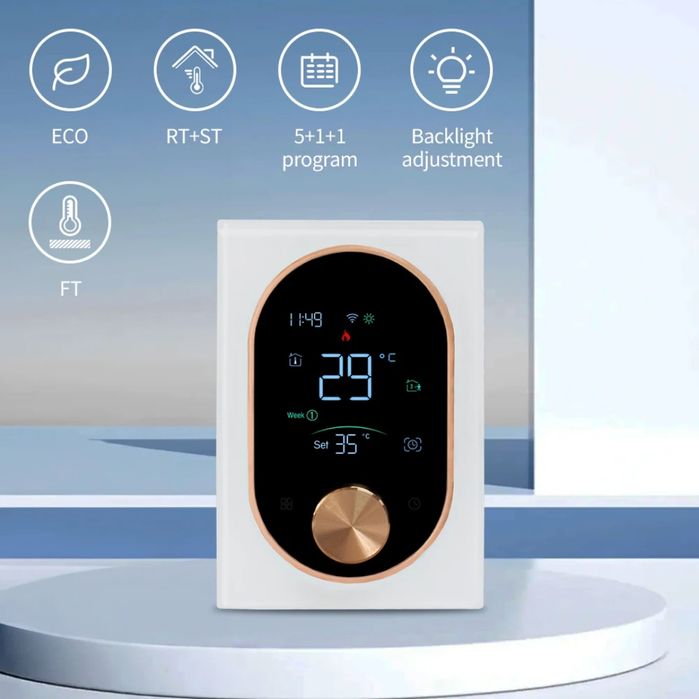 Termostat Smart + configurare telefon + suport instalare