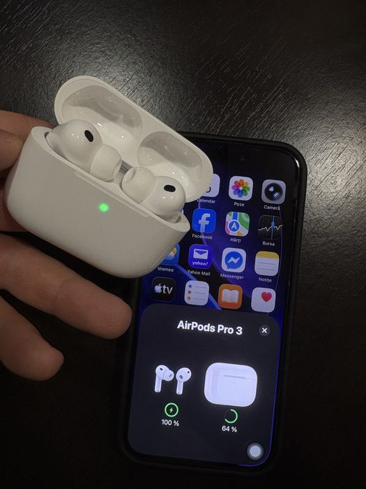 Airpods pro 3 noi, sigilate, toate functiile active, serie valida !