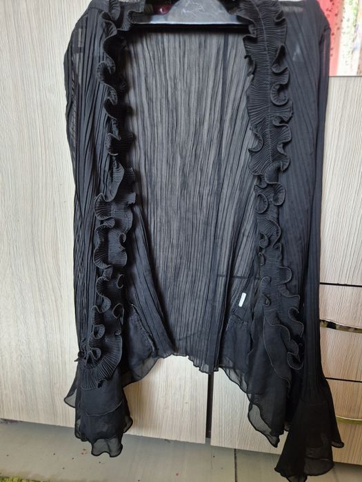 Bolero negru plisat elegant