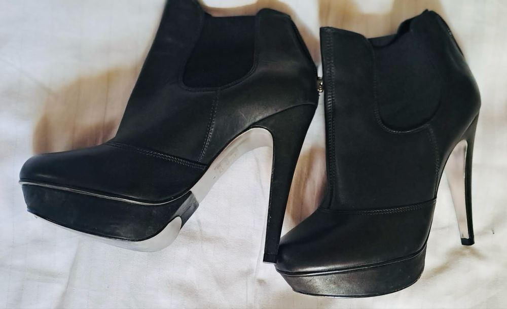 Cizme scurte Asos piele ca noi + CADOU