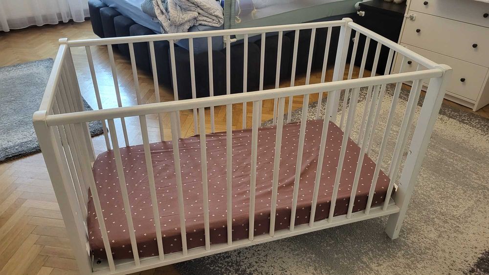 Patut lemn cu saltea 120x60