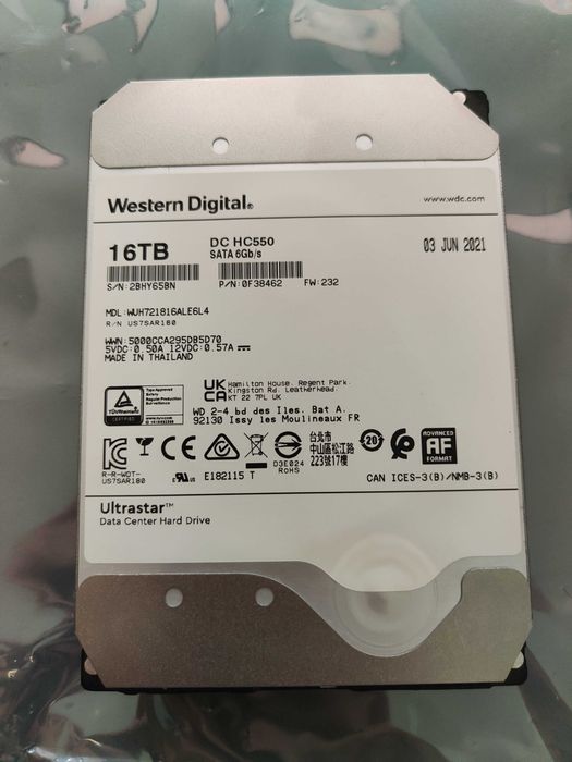 Hard Disk 16TB WD Ultrastar DC HC550 SATA3 Enterprise | Garanție 12 luni